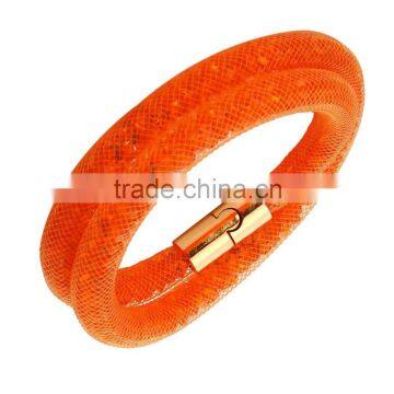 Elastic String Metal Crystals Bracelets
