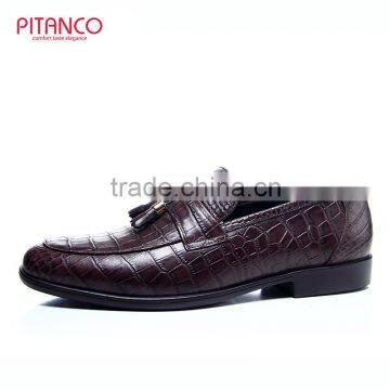 The Crocodile Grain Leather Indian Moccasin Shoes for Men photo-2