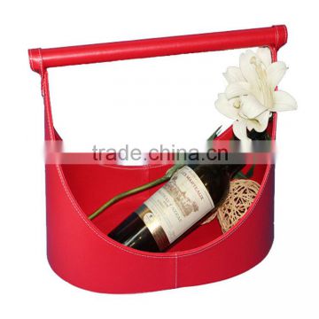 A large number of spot wholesale prices into the superior leather storage basket spring hand basket PU food basket basket corte