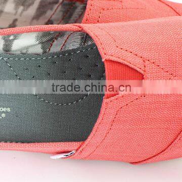 Wholesale Woman Canvas Shoes Eva Outsole Flat Slip on Shoes photo-2