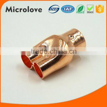China manufacturer stamping copper type tee