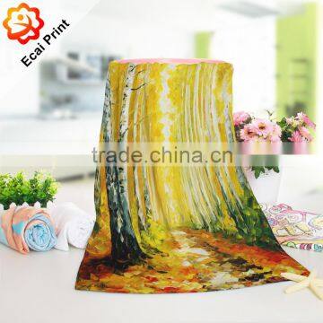 Custom Made Sublimated Colors Faleless Good Water Absorption Face Towel