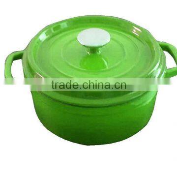 Cast Iron Round Red Enamel Casserole photo-2