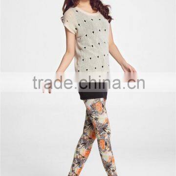 Stylish summer fashion dress women China printed jacquard pantyhose