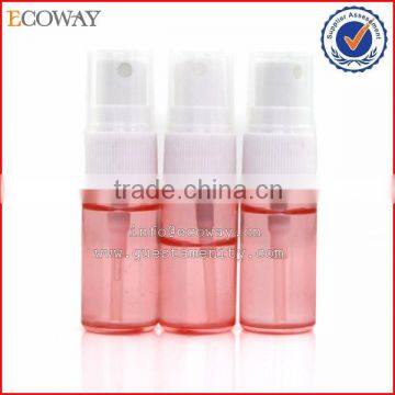 wholesale pink transparent hotel shampoo bottle plastic perfume spray bottle