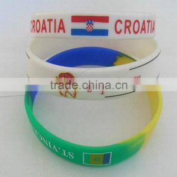 Bulk cheap silicone bracelet/ Color Filled Silicone Wristband/meaningful silicone wristbands factory wholesale