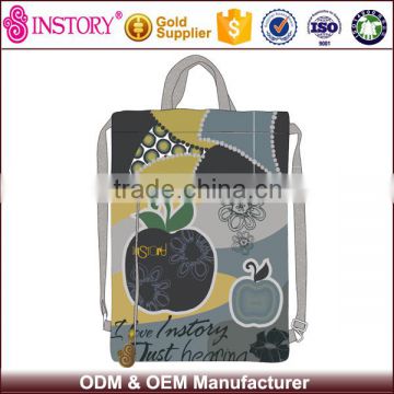 Promotional Tote Drawstring Canvas Bags Flat Bag