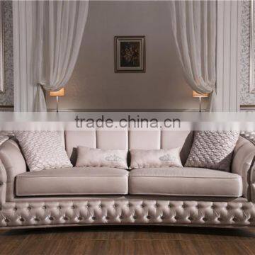 High Quality Furniture European Style Classical Chesterfield Elegant Silk Fabric AL044