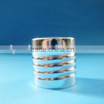 24mm shiny silver aluminium disc top cap for shampoo bottle