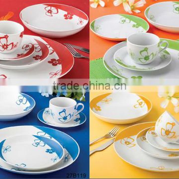 Coupe Shaped 20pcs ceramic dinnerware set porcelain dinner set