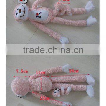 Sedex audit round fat plush monkey with long hands&legs(EN71-1,2,3)