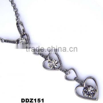 Fashion jewelry,Crystal /Rhinestone Necklace Heart Pendant