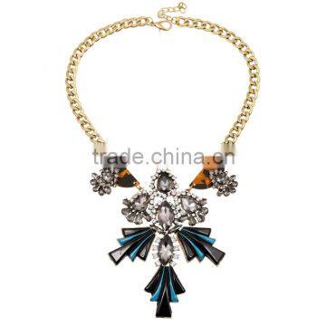 2015 fashion collar chunky Choker Flower Statement Necklace jewelry women necklace & pendant Wholesale