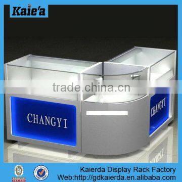 mobile store design display/glass store mobile phone display showcase