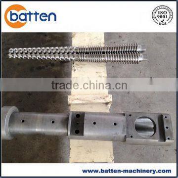 Twin screw and barrel for PVC PROFILE EXTRUDER