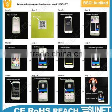 bluetooth phone changeable message led program usb led fan
