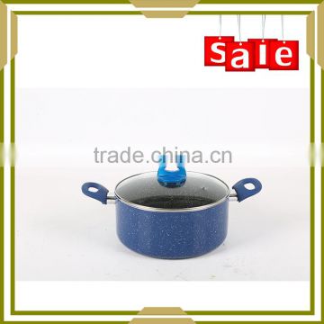 pressed aluminium non stick metallic coating soup pan