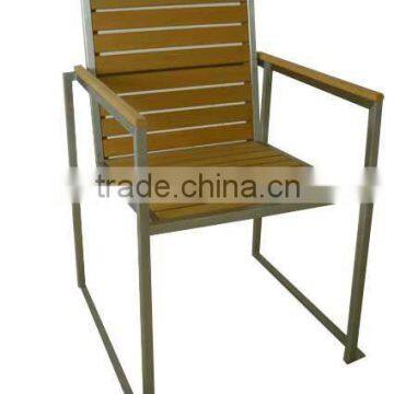 Outdoor furniture modern stainless steel wood chair