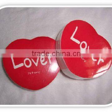 Lovers compressed bath towel for Valentine's Day in heart shape