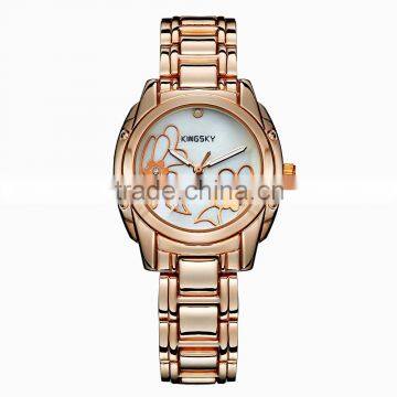 Kingsky KY075 Vogue Gold Plated Chain Quartz Girls Fancy Watches photo-2