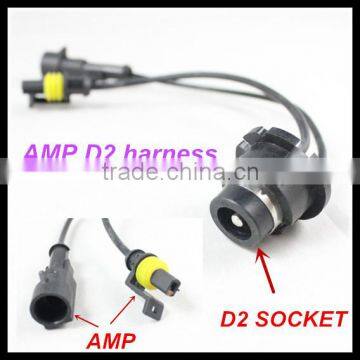 35W 55W D2 AMP HID cable Xenon kit Cable Wire Socket Adapter cable Connector HID wiring harness