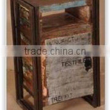 Industrial Nightstand With Reclaimed Wood
