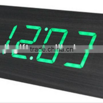 digital led sound control wood clock