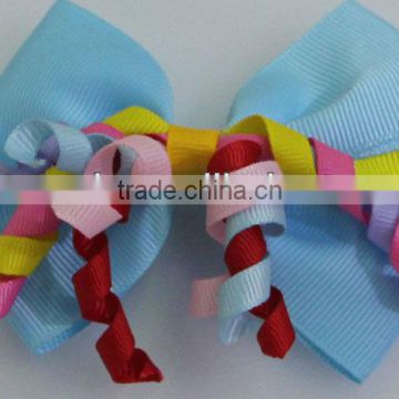 Korker hair bow Alligator clips mixcolor hairpin BLUE