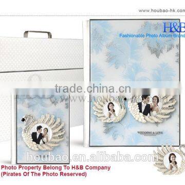 wholesale blue 8*12 wedding photo album cover design