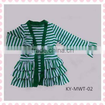 2015 Latest Long Sleeves Jacket Stripe Ruffle Jackets Baby Clothes Quality Choice photo-3