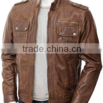 slim fit men long pu leather jacket coat