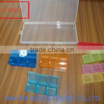 Hot sales colorful 7 days plastic weekly ,pill case,vitamin box pill box