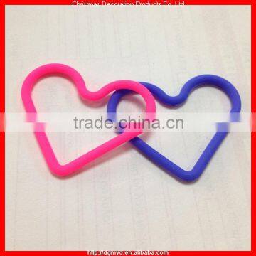 heart shape LOVE silicone hair band for Valentine's day (KMS-1559)