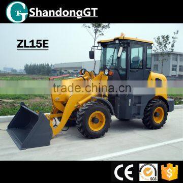 cheap 1.5T ZL15E mini wheel backhoe loader