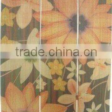 Frameless Bamboo Flowers Room Divider