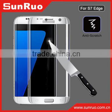 New coming! high quality 3D curved edge best tempered glass screen protectors for samsung galaxy s7 screen