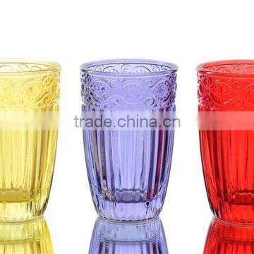 Colorful Lacework Glass Candle Holder