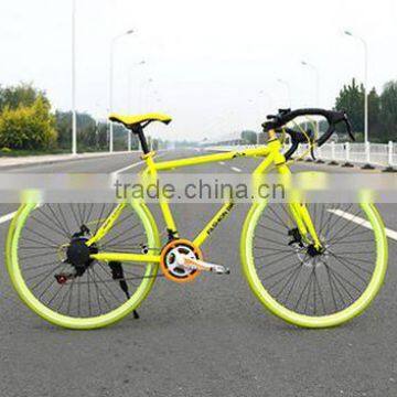 26-inch road bike 21 speed high carbon steel dual disc brakes road bike