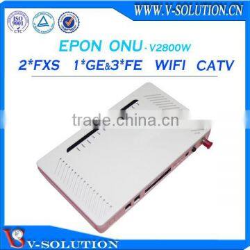 V-solution EPON ftth 2fxs + 3fe + 1ge voip catv wifi onu box