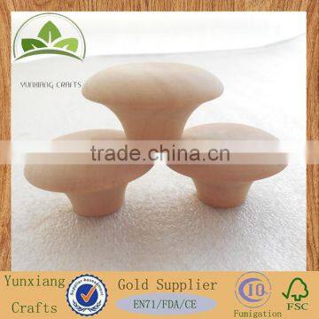 round mushroom shape wooden knobs