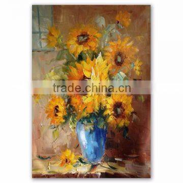 ROYI ART Oil Flower Painting by heavy knife pallet