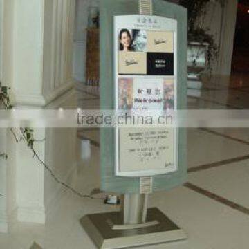 stainless steel welcome card poster frame display advertising