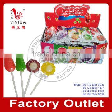 Colorful fruity lollipop