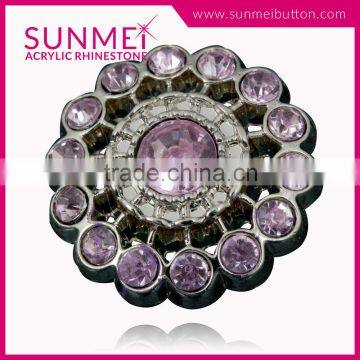 Fancy Acrylic Plastic Rhinestone Button Covers