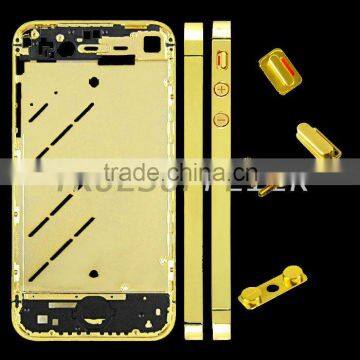 Fashion design luxury Middle Plate Housing Faceplates for Verizon Apple iPhone 4 Gold Color