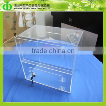 Factory Hot Sell Clear Acrylic Donation Box/Donation Ballot Box/Blanket For Donation