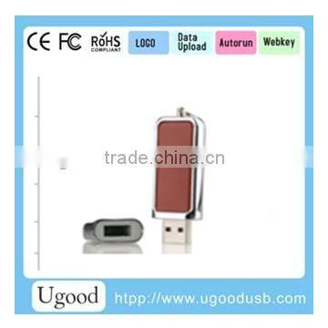 High Quality Bulk Cheap Gadget Leather USB Flash Drive, Stock Product Full Capacity USB Stick, Leather Portable Flash Memory photo-2