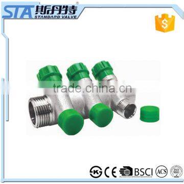 ART.5020 Brass Forging Floor Heating Manifold Impoter in China and Thread Material and High Pressure and CE Cetificate for Water photo-2