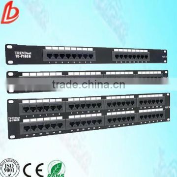 network rj45 cat5e 12port/24port/48port cable patch panel