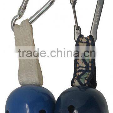 bear bell, metal round bell with carabiner to keep dangerous away during hiking (A664)